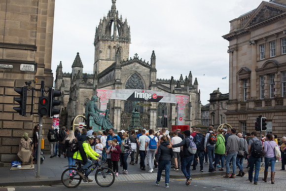 Edinbugh festival 2019. Scotland. Performers High street
