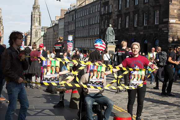 Edinbugh festival 2019. Scotland. Performers High street