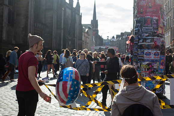 Edinbugh festival 2019. Scotland. Performers High street