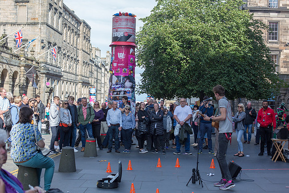 Edinbugh festival 2019. Scotland. Performers High street